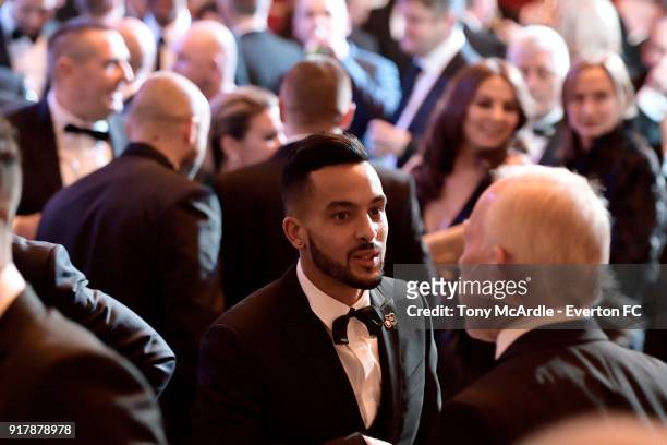 Theo Walcott of Everton during the Everton in the Community Gala Dinner at St George's Hall on February 13, 2018 in Liverpool, England.