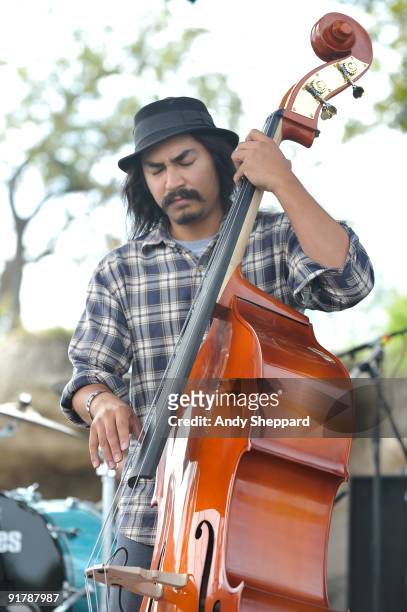 Jeff Prystowsky of The Low Anthem performs on stage on Day 1 of Austin City Limits Festival 2009 at Zilker Park on October 2, 2009 in Austin, Texas,...