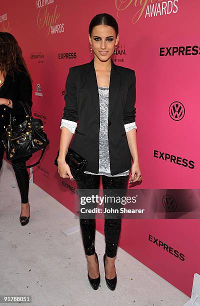 Actress Jessica Lowndes arrives at Hollywood Life's 6th Annual Hollywood Style Awards held at the Armand Hammer Museum on October 11, 2009 in Los...