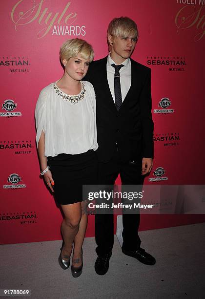 Personality Kelly Osbourne and DJ Luke Worrall arrive at the 6th Annual Hollywood Style Awards at the Armand Hammer Museum on October 11, 2009 in Los...