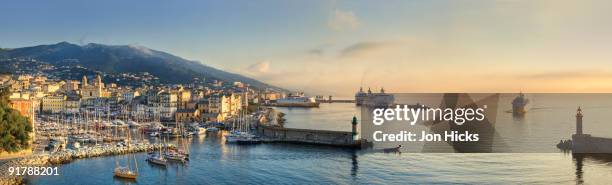 the port of bastia in the north of corsica.. - bastia bildbanksfoton och bilder