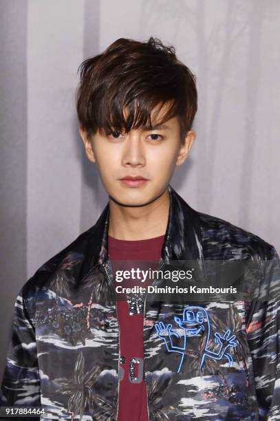 Allen Ren JiaLun attends the Coach Fall 2018 Runway Show at Basketball City on February 13, 2018 in New York City.