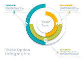 Three Options Infographic Pie Chart