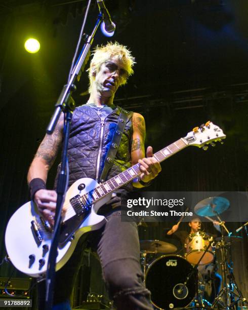 Duff McKagan and Isaac Carpenter of Loaded perform on stage at the Assembly on October 11, 2009 in Leamington Spa, England.