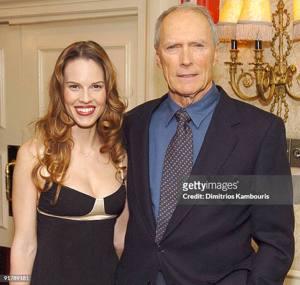 Hilary Swank and Clint Eastwood