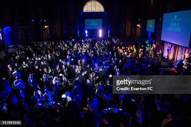 Everton players arrive for the Everton in the Community Gala Dinner at St Georges Hall on February 13, 2018 in Liverpool, England.