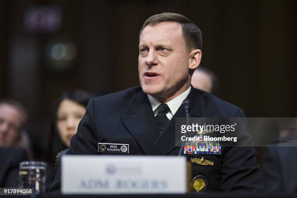 Michael Rogers, director of the National Security Agency , testifies during a Senate Intelligence Committee hearing on worldwide threats in...