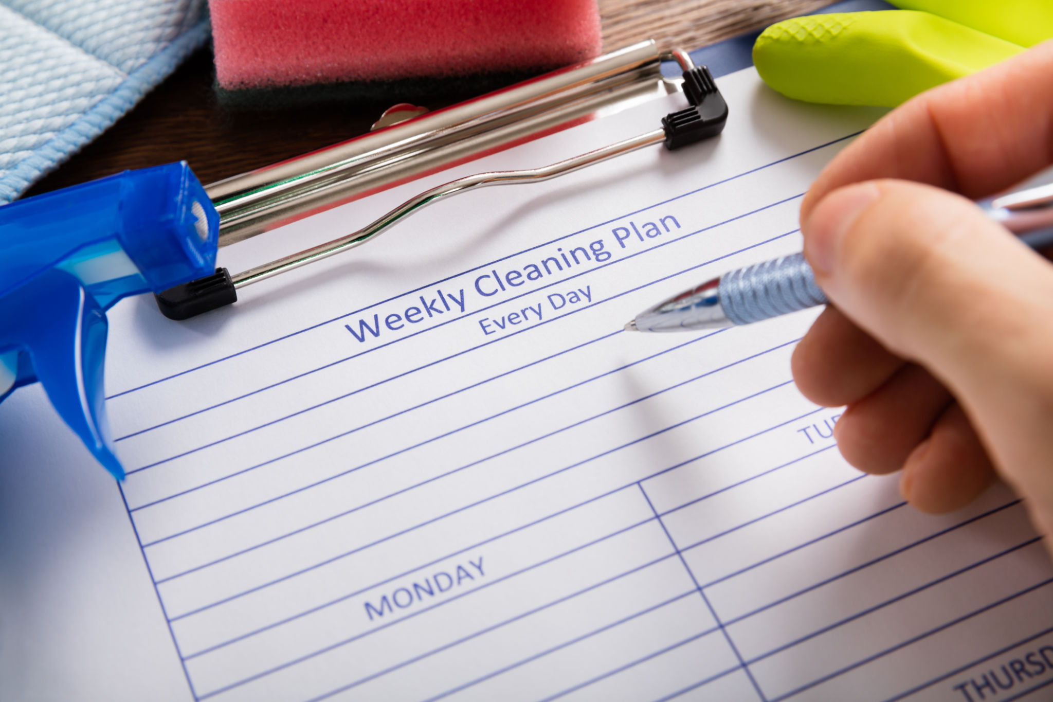 cleaning schedule
