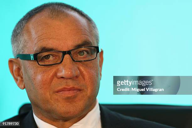 Head coach Felix Magath of FC Schalke 04 attends the round table on football referees on October 12, 2009 in Munich, Germany.
