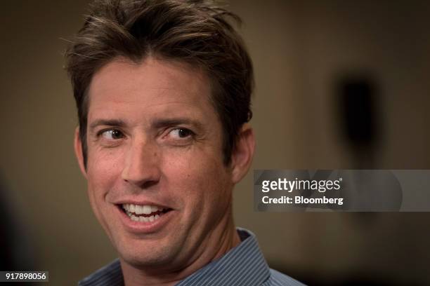 Nick Woodman, founder of extreme sports camera maker GoPro Inc., speaks during a Bloomberg Television interview at the Goldman Sachs Technology and...