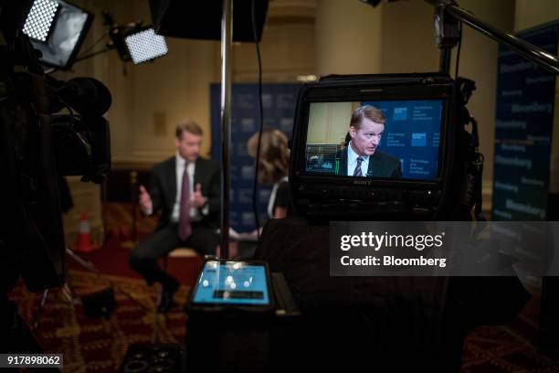 Kevin Mandia, chief executive officer of FireEye Inc., speaks during a Bloomberg Television interview at the Goldman Sachs Technology and Internet...