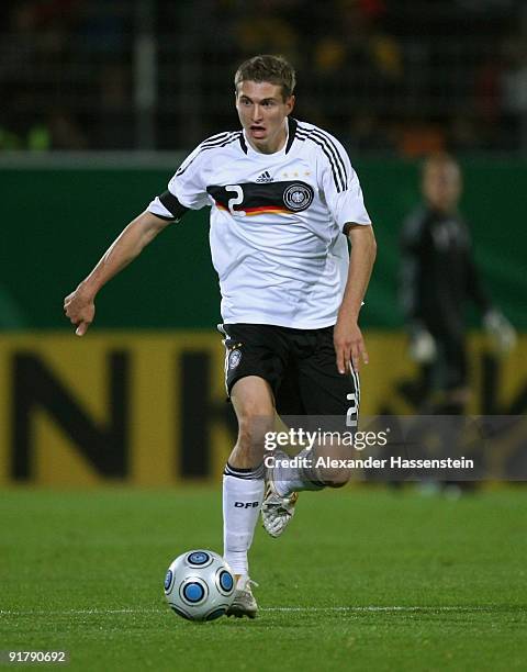 Daniel Schwaab of Germany runs with the ball during the international friendly match between Germany and Slovenia at the Playmobil Stadium on October...