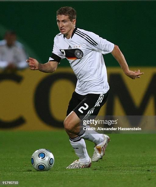 Daniel Schwaab of Germany runs with the ball during the international friendly match between Germany and Slovenia at the Playmobil Stadium on October...