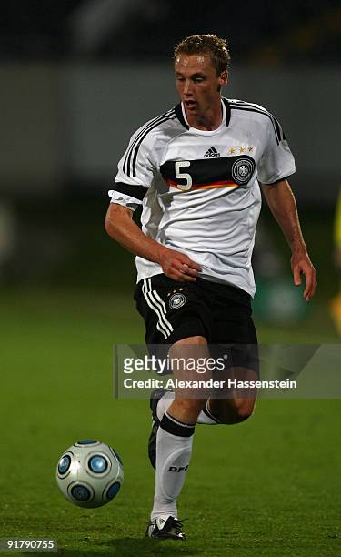 Felix Bastians of Germany runs with the ball during the international friendly match between Germany and Slovenia at the Playmobil Stadium on October...