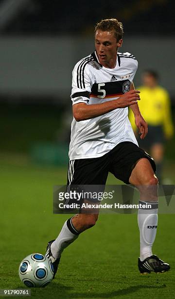 Felix Bastians of Germany runs with the ball during the international friendly match between Germany and Slovenia at the Playmobil Stadium on October...