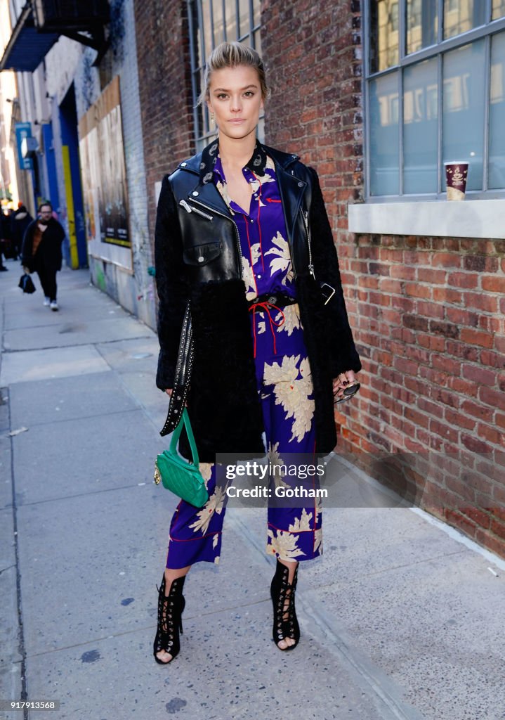 Nina Agdal at Zadig & Voltaire show on February 12, 2018 in New York
