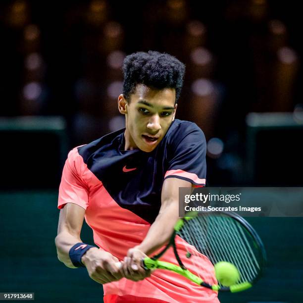 Amro WTT Felix Auger-Aliassime during the ABN Amro World Tennis Tournament at the Rotterdam Ahoy on February 13, 2018 in Rotterdam Netherlands