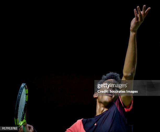 Amro WTT Felix Auger-Aliassime during the ABN Amro World Tennis Tournament at the Rotterdam Ahoy on February 13, 2018 in Rotterdam Netherlands