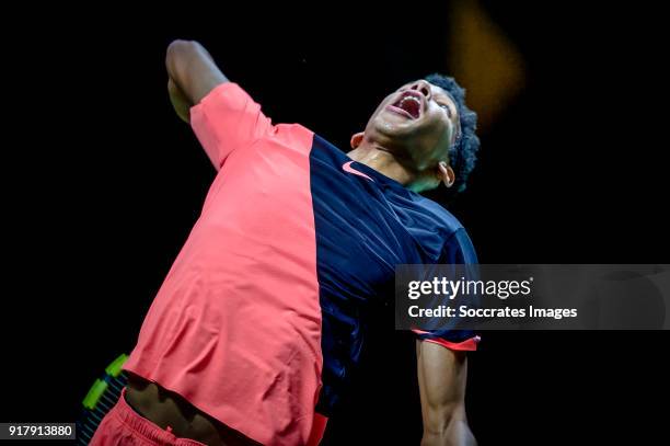 Amro WTT Felix Auger-Aliassime during the ABN Amro World Tennis Tournament at the Rotterdam Ahoy on February 13, 2018 in Rotterdam Netherlands