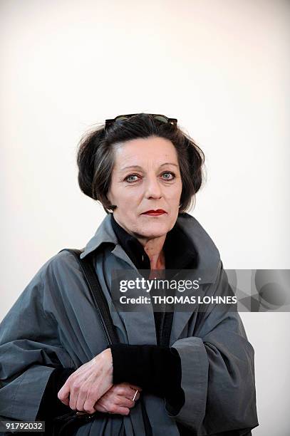 Romanian-born German author Herta Mueller arrives to attend the award ceremony of the German Book Prize 2009 on October 12, 2009 in...