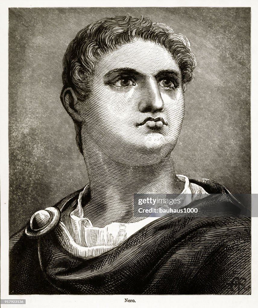 Nero, 37-68 A.D. Engraving