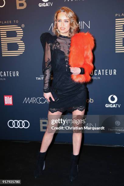 Caro Cult attends the PLACE TO B Pre-Berlinale-Dinner Photo Call at Provocateur on February 13, 2018 in Berlin, Germany.