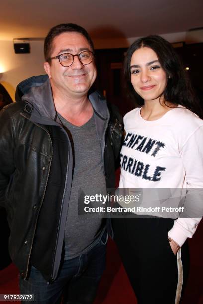 Alain Degois aka Papy and Lina El Arabi attend the "Letters to Nour - Lettres a Nour" Theater Play as part of the "Citizens' Words - Paroles...