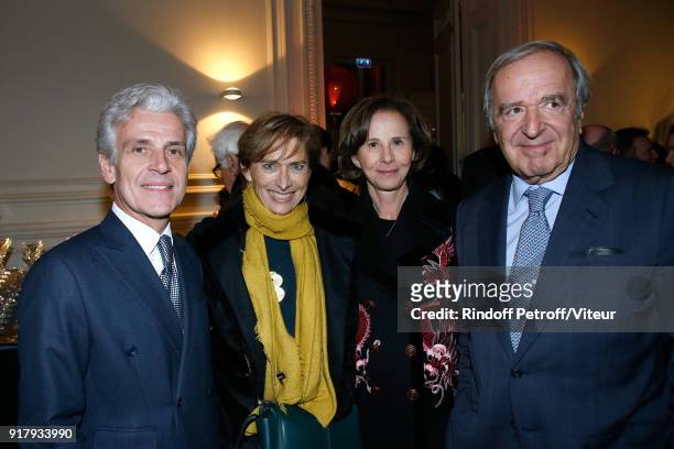 Christophe de Backer, Miss Charles-Henri Filippi, Dominique Arpels and Christian Langlois Meurinne attend the Charity Gala against Alzheimer's...