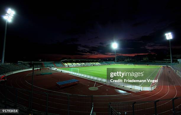 General view during the U19 Euro Qualifier match between Turkey and Germany at the Stade Josy Barthel on October 12, 2009 in Luxembourg, Luxembourg.