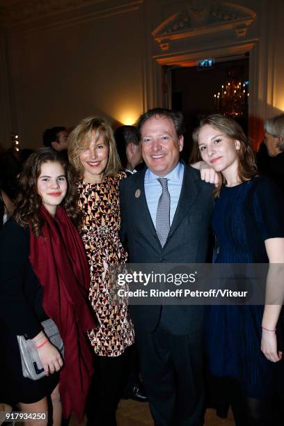 Maurizio Borletti and his wife Grace attend the Charity Gala against Alzheimer's disease - Cocktail at Hotel Salomon de Rothschild on February 12,...