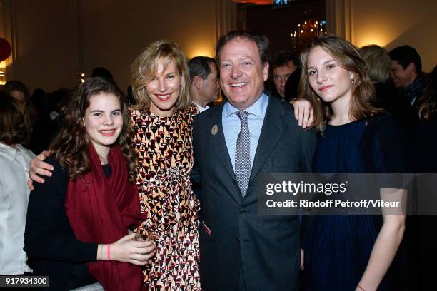 Maurizio Borletti and his wife Grace attend the Charity Gala against Alzheimer's disease - Cocktail at Hotel Salomon de Rothschild on February 12,...