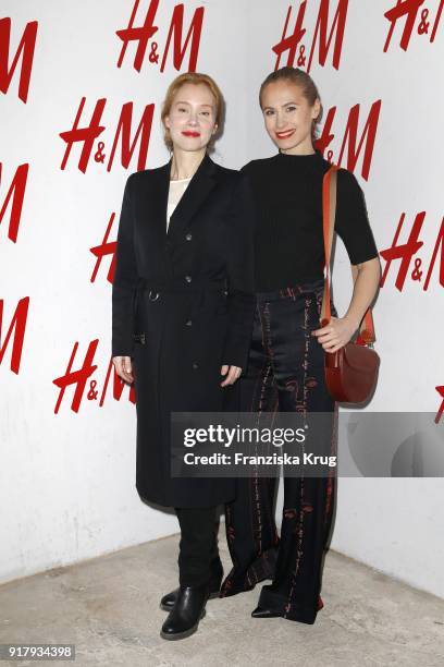 Franziska Petri and Alina Levshin during the Inter/VIEW X H&M Party on February 13, 2018 in Berlin, Germany.