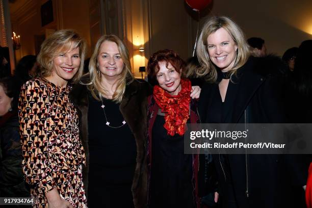 Grace Borletti, Zoe Logak, Agathe Natanson and Diana Levaton attend the Charity Gala against Alzheimer's disease - Cocktail at Hotel Salomon de...