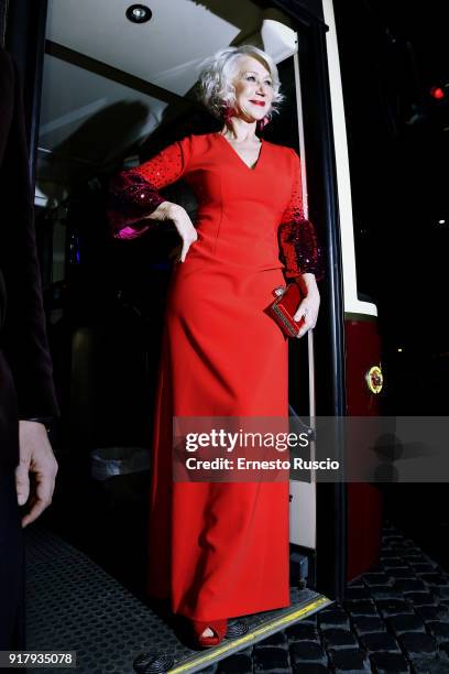 Actress Helen Mirren attends the 'La Vedova Winchester' Premiere at Cinema Adriano on February 13, 2018 in Rome, Italy.