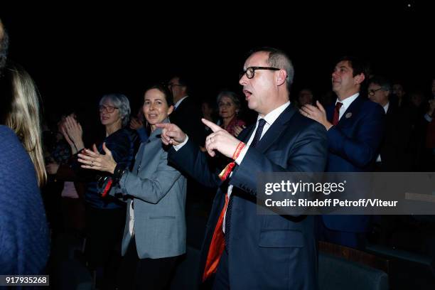 Guests attend the Charity Gala against Alzheimer's disease at Salle Pleyel on February 12, 2018 in Paris, France.