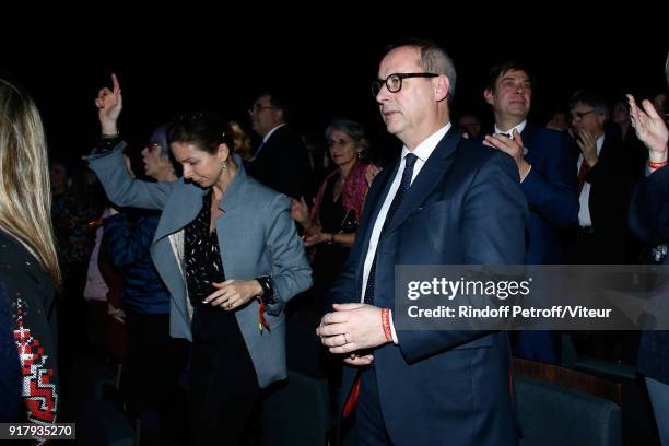 Guests attend the Charity Gala against Alzheimer's disease at Salle Pleyel on February 12, 2018 in Paris, France.