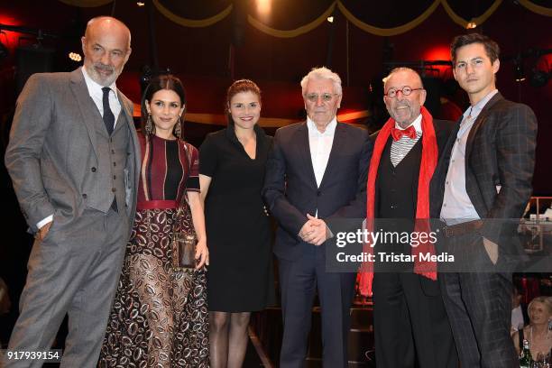 Heiner Lauterbach, his wife Viktoria Lauterbach, Katharina Wackernagel, Henry Huebchen, Leonhard R. Mueller and Tim Oliver Schultz attend the Askania...