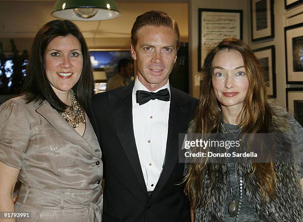 Ronda Carman, Cooper Ray and Kelly Wearstler attend SFERRA Lose Count/All The Best Cocktail Party at Nathan Turner on October 8, 2009 in West...