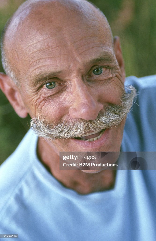 Man with handlebar mustache