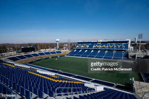 General view during a tour of the Navy-Marine Corps Memorial Stadium, the site of the 2018 Coors Light NHL Sadium Series game between the Toronto...