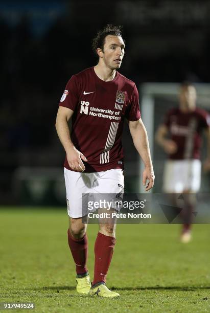 John-Joe O'Toole of Northampton Town in action during the Sky Bet League One match between Northampton Town and Gillingham at Sixfields on February...