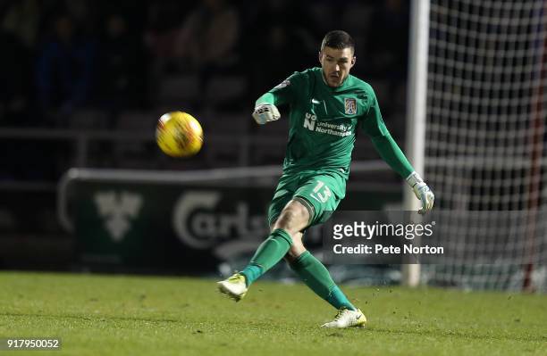 Richard O'Donnell of Northampton Town in action during the Sky Bet League One match between Northampton Town and Gillingham at Sixfields on February...