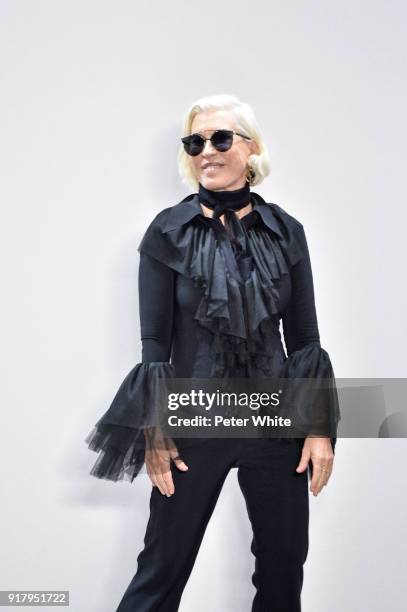 Designer Chiara Boni walks the runway at Chiara Boni La Petite Robe show during New York Fashion Week at Gallery II at Spring Studios on February 13,...