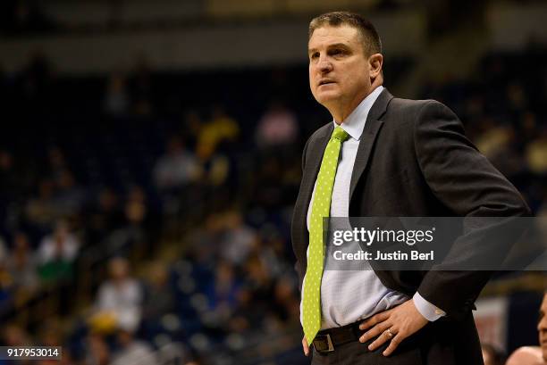 Head Coach Jim Christian of the Boston College Eagles looks on from the sidelines in the first half during the game against the Pittsburgh Panthers...