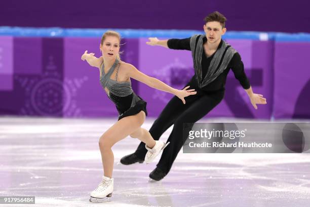 Ekaterina Alexandrovskaya and Harley Windsor of Australia compete during the Pair Skating Short Program on day five of the PyeongChang 2018 Winter...