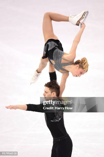 Ekaterina Alexandrovskaya and Harley Windsor of Australia compete during the Pair Skating Short Program on day five of the PyeongChang 2018 Winter...