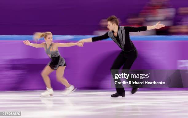 Ekaterina Alexandrovskaya and Harley Windsor of Australia compete during the Pair Skating Short Program on day five of the PyeongChang 2018 Winter...