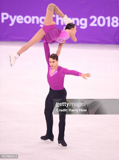 Anna Duskova and Martin Bidar of the Czech Republic compete during the Pair Skating Short Program on day five of the PyeongChang 2018 Winter Olympics...