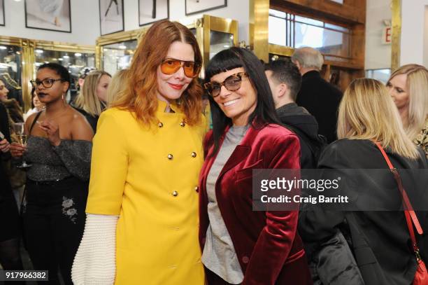 Editor in chief at Refinery29, Christene Barberich and fashion designer Norma Kamali attend Vintage For The Future: A Norma Kamali Retrospective by...