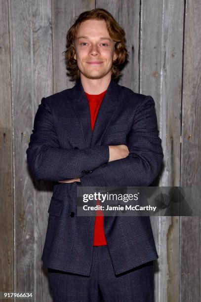 Actor Alfie Allen attends the Calvin Klein Collection during New York Fashion Week at New York Stock Exchange on February 13, 2018 in New York City.